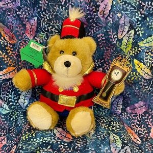 Vintage Gibson Greetings Nutcracker Bears Toys Soldier Plush Teddy Bear